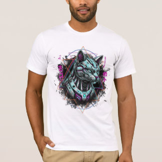 Neo-Tokyo Vapor Cyber Katze | Android Träume Robot T-Shirt