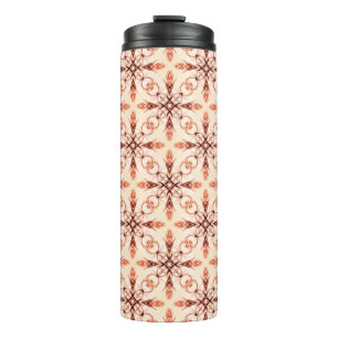 Neo Viktorianisch Brown Fraktal Pattern Thermosbecher