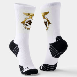 NeoAnkh 3D Eye of Horus Pyramids Winged Sun Disk Socken