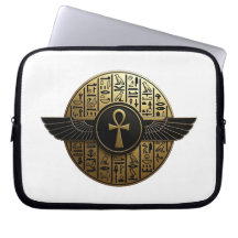 NeoAnkh 3D Geflügelter Ankh & Hieroglyphen