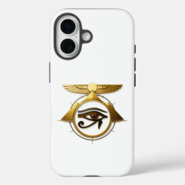NeoAnkh 3D Golden Eye of Horus Winged Sun Disk iPhone 16 Hülle
