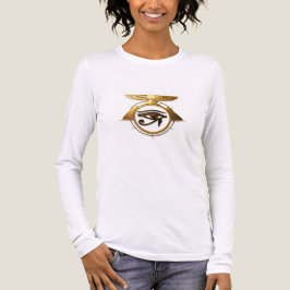 NeoAnkh 3D Golden Eye of Horus & Winged Sun Disk Tri-Blend Shirt