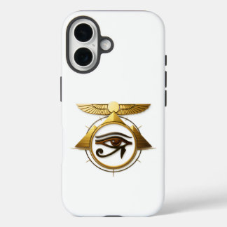 NeoAnkh 3D Golden Horusauge geflügelte Sonnenschei iPhone 16 Hülle