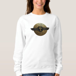 NeoAnkh 3D Golden Winged Ankh & Hieroglyphs Disk Sweatshirt