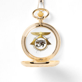 NeoAnkh Golden Eye of Horus & Winged Sun Disk Armbanduhr