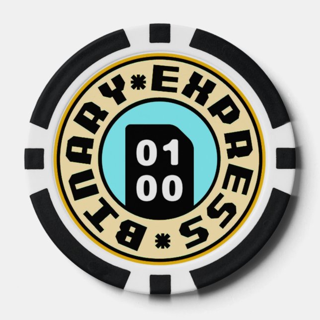 Neoblazer: Binary Express Casino Pokerchips (Vorderseite)