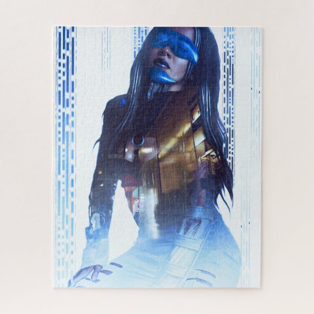 Neocyberpunkandroid-Hologramm Puzzle (Vertikal)