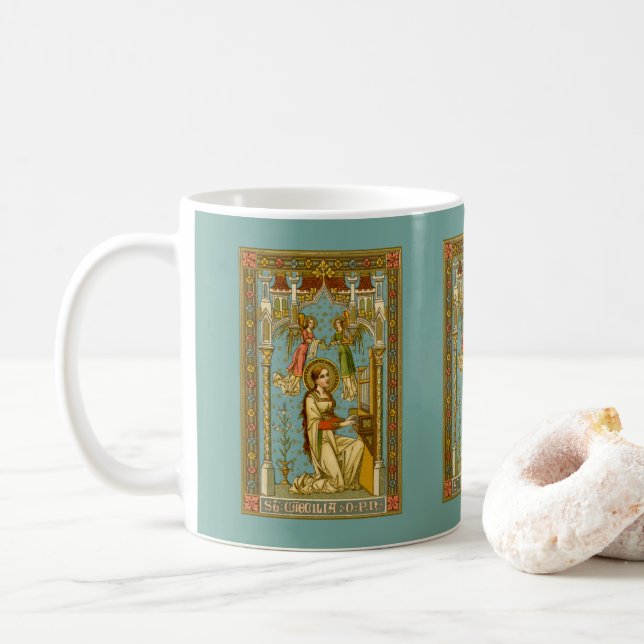 NeoGothic St. Cecilia of Rome (BNG 02) Kaffeetasse (Mit Donut)