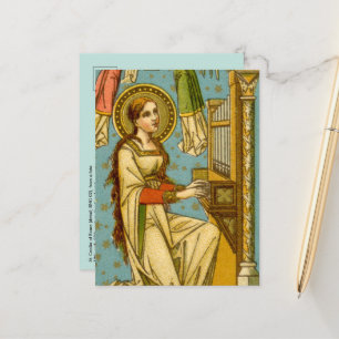 NeoGotische Hl. Cäcilia von Rom (Detail; BNG 02) P Postkarte