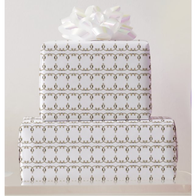 Neoklassische 3D Embossed Gold Gradient Wedding Geschenkpapier (Von Creator hochgeladen)