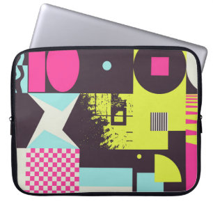 Neomodern Ästhetik des Brutalismus-Design-Posters Laptopschutzhülle