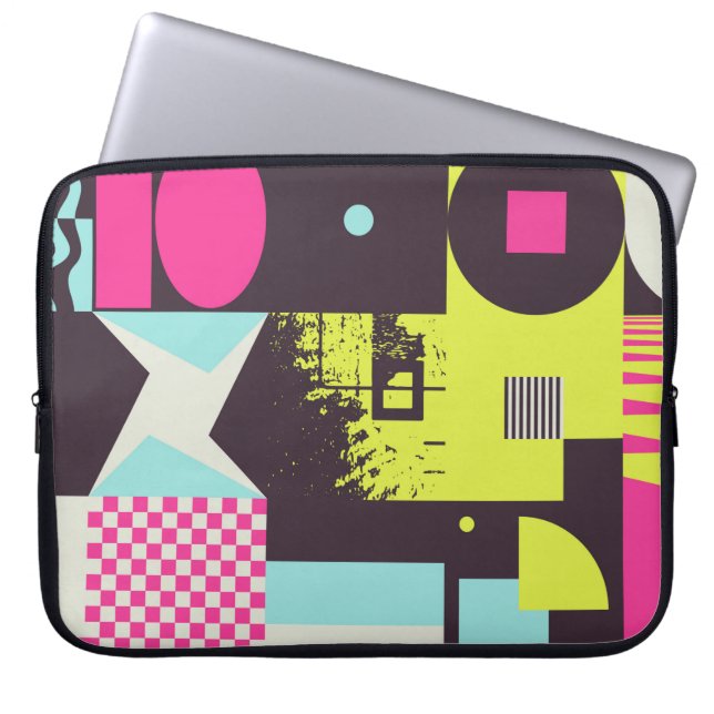 Neomodern Ästhetik des Brutalismus-Design-Posters  Laptopschutzhülle (Vorderseite)