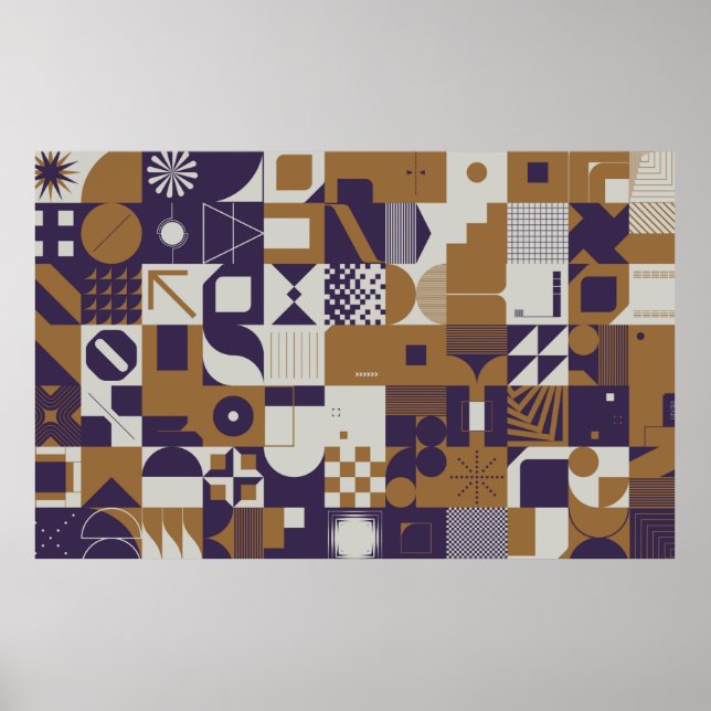 Neomomoderne Ästhetik von Brutalismus Design Poste Poster (Vorne)