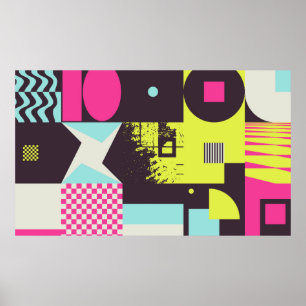 Neomomoderne Ästhetik von Brutalismus Design Poste Poster