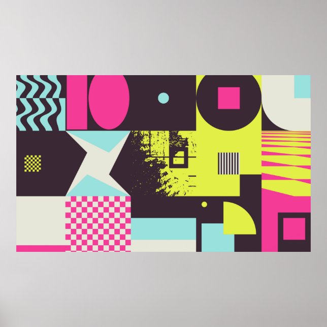 Neomomoderne Ästhetik von Brutalismus Design Poste Poster (Vorne)