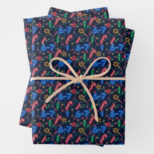 Neon 67 Meme Weihnachten Lustige Xmas Lichter Geschenkpapier Set