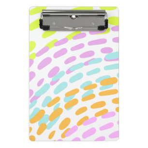 Neon 80er Farben im Tierdruck Mini Klemmbrett