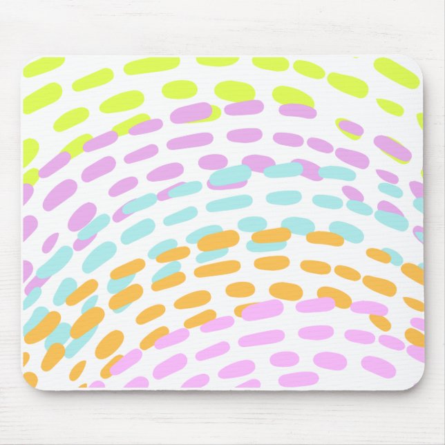 Neon 80er Farben im Tierdruck Mousepad (Vorne)