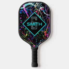 Neon 90er-Party Pickleball Schläger
