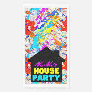 Neon 90er Retro Hip Hop Theme House Party Serviette