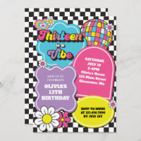 Neon 90s Retro Thirteen ist ein Vibe 13. Geburtsta