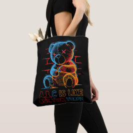 Neon ABC Teddy Bear