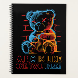 Neon-ABC-Teddybär Planer