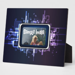 Neon Abstrakt Art Plaque Fotoplatte