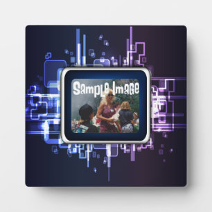 Neon Abstrakt Art Plaque Fotoplatte