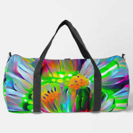 Neon Abstrakt Daisis mit Vivid Colors Duffle Bag