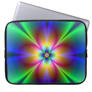 Neon Abstrakt Daisy Notebook-Computer-Sieb Laptopschutzhülle