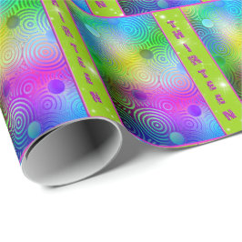 Neon Abstrakt für den 13. Geburtstag Geschenkpapier