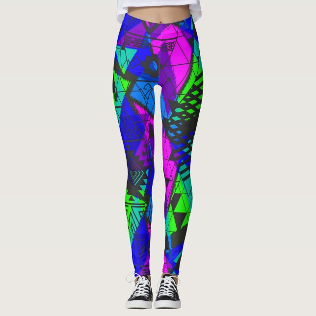 Neon abstrakt . leggings (Vorderseite)