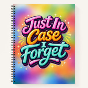 Neon-Abstrakt mit lustigem Text Notizbuch