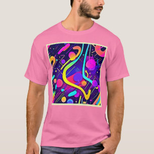 Neon Abstrakt Shape Art T-Shirt