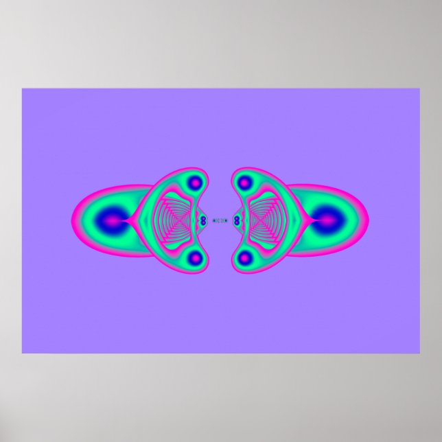 Neon Abstrakt Shapes Poster (Vorne)
