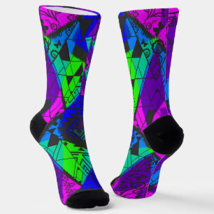 Neon abstrakt . socken