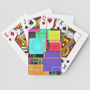Neon abstrakt spielkarten