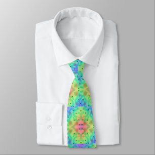 Neon Abstrakt Sternexplosion Neck Tie Krawatte