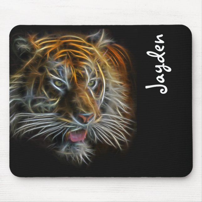 Neon Abstrakt TigerHead Mouse Pad Mousepad (Vorne)