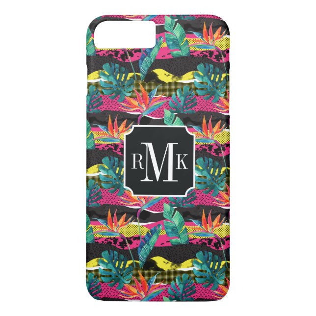 Neon Abstrakt Tropical Texture Pattern Case-Mate iPhone Hülle (Rückseite)