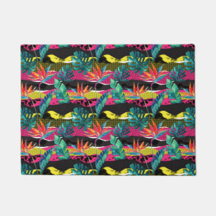 Neon Abstrakt Tropical Texture Pattern Fußmatte