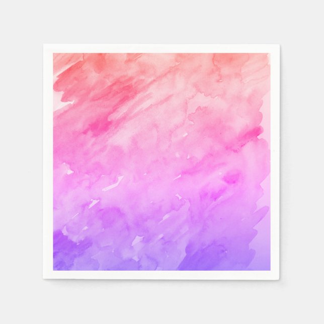 Neon abstrakt Wasserfarbe Gefärbte Krawatte Serviette (Vorderseite)