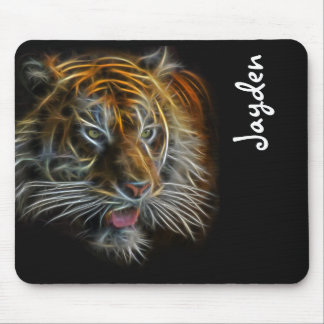 Neon-Abstraktes-Tigerkopf-Mauspad Mousepad