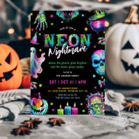 Neon-Albtraum-Halloween-Party