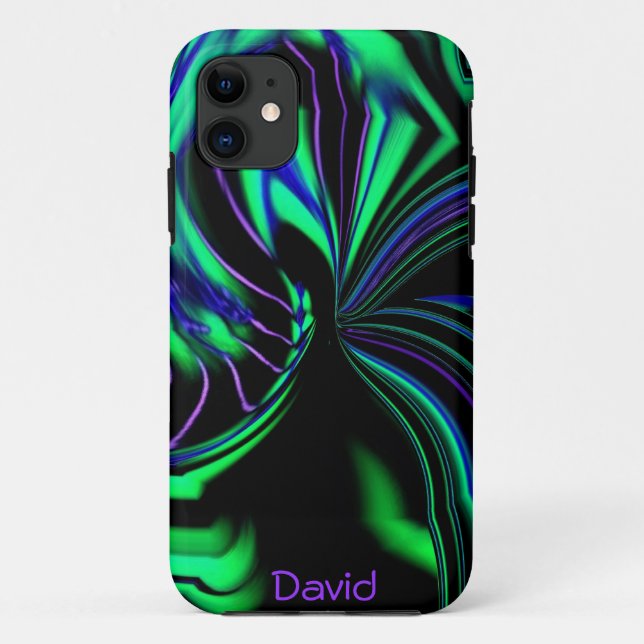 Neon Alien Aura iPhone 5 Fall *Personalize* Case-Mate iPhone Hülle (Rückseite)