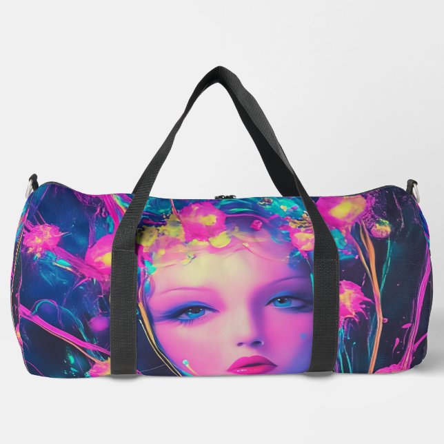 Neon Alien Goddess Duffle Bag (Vorderseite)