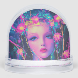 Neon Alien Goddess  Schneekugeln