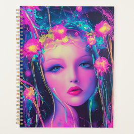 Neon-Alien-Göttin Planer