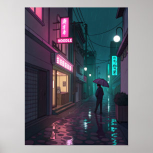 Neon-Allee Poster
